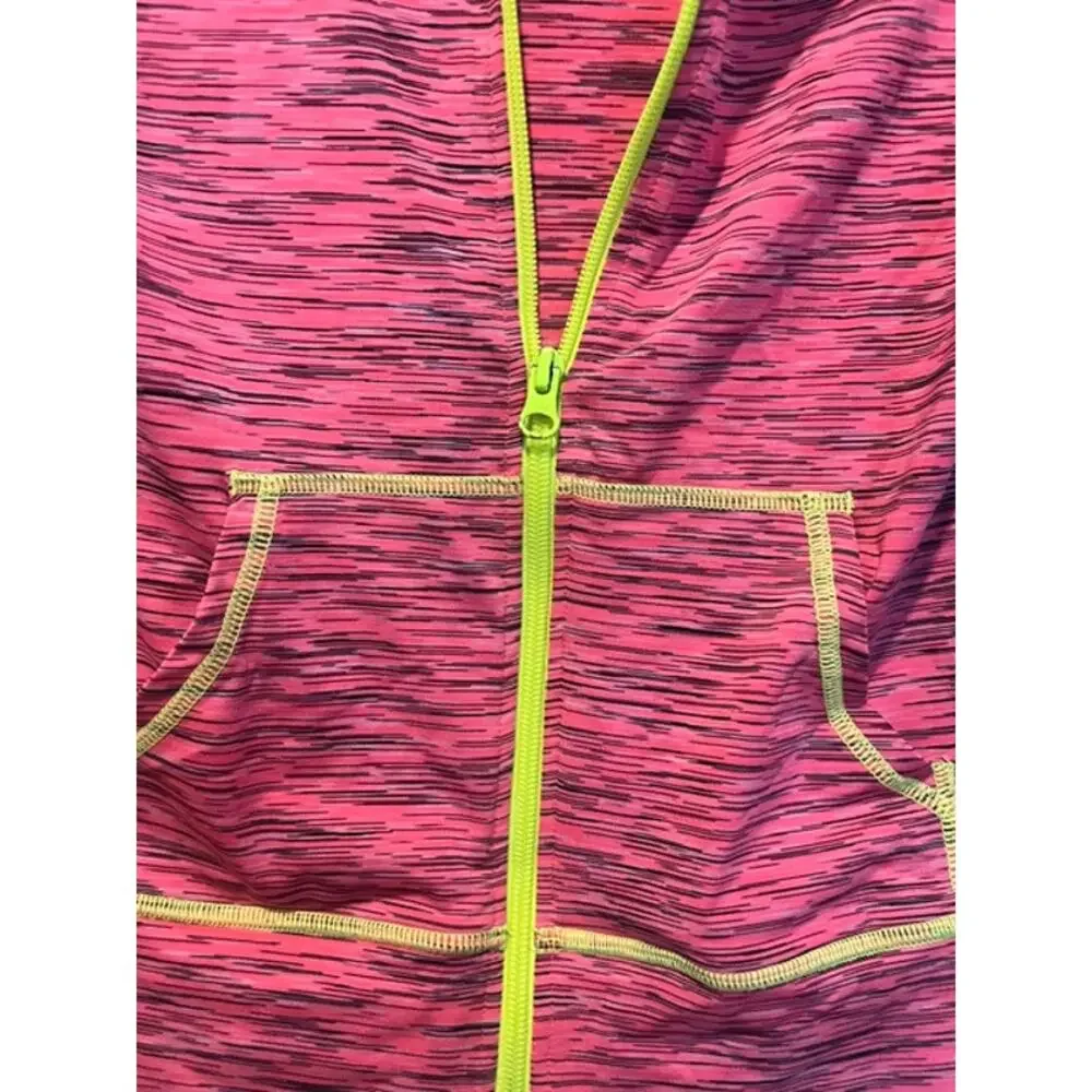 Z by Zella Girls Pink Full Zip Athletic Jacket Size L Activewear Hoodie Coat